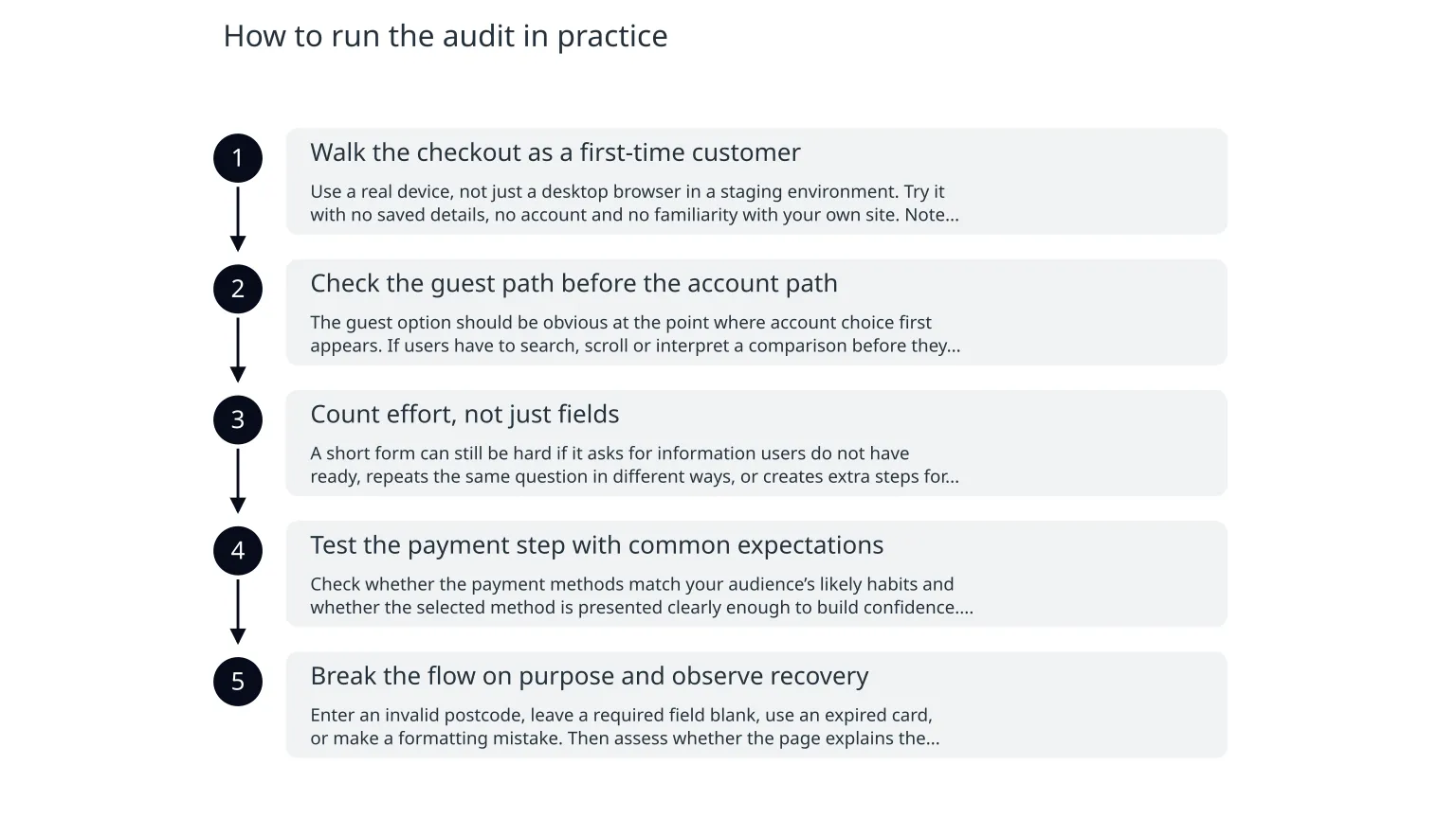 Diagram: How to run the audit in practice